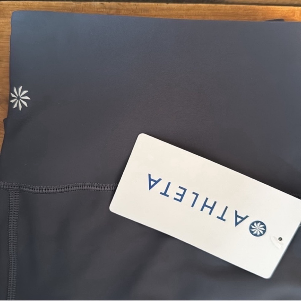NWT! Athleta Interval High Rise Capri LP Granite Grey running yoga tights - Picture 12 of 14